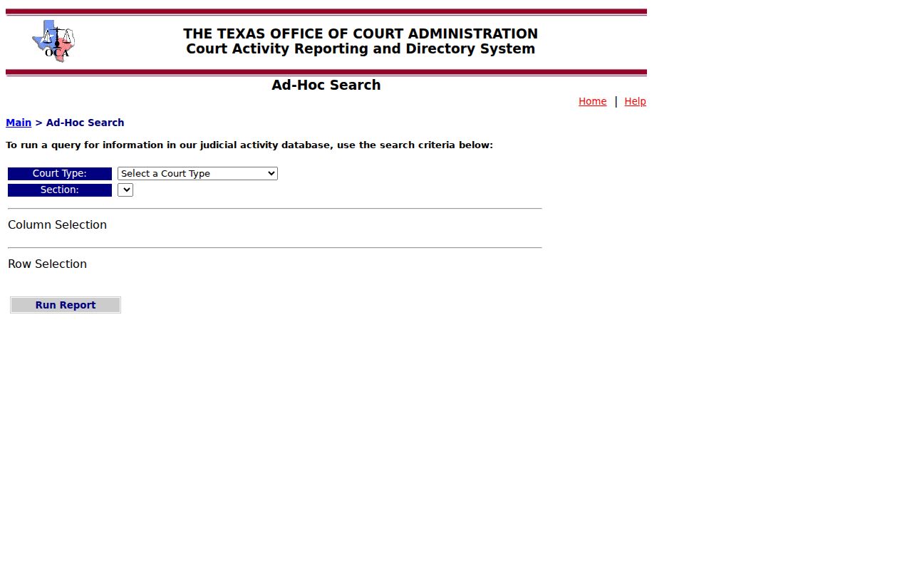 Hunt County court record activity query