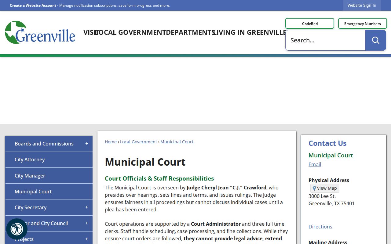 Hunt County traffic ticket appearance instructions from Greenville Municipal Court