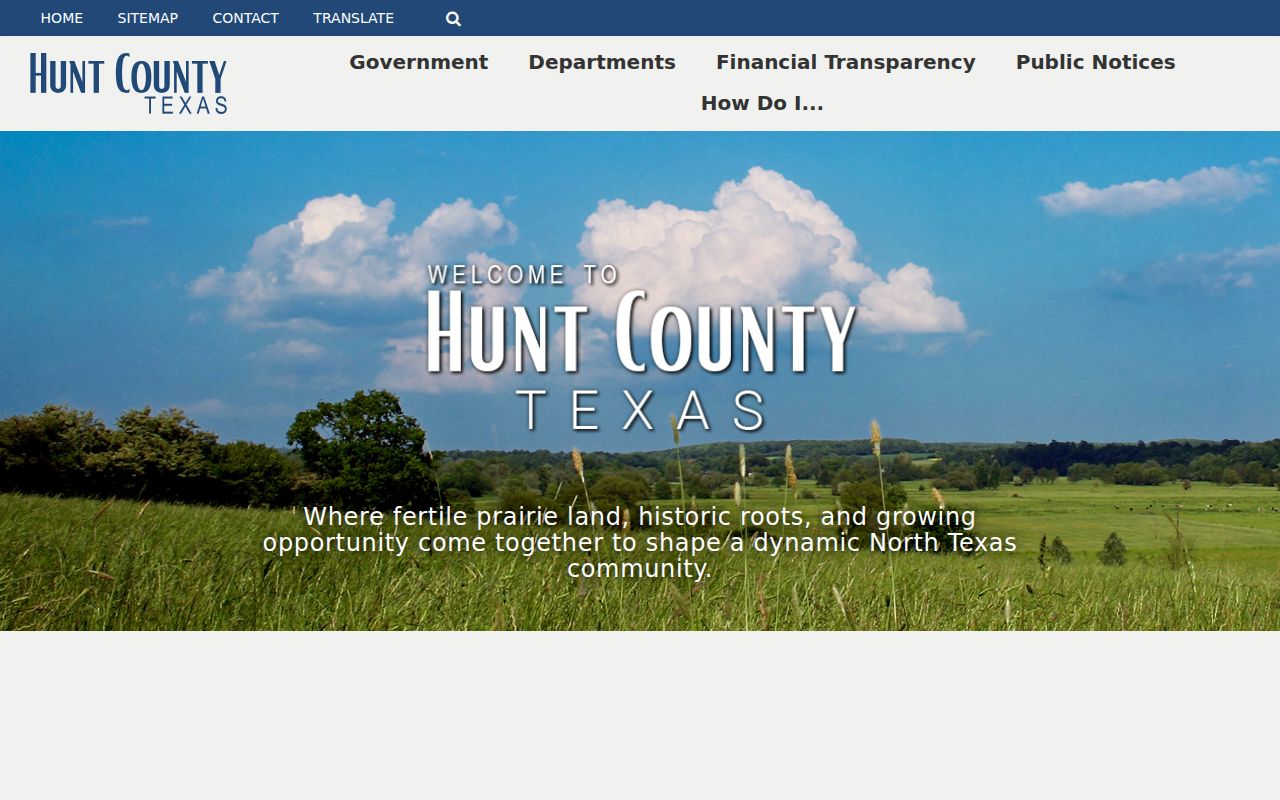 Hunt County court docket courthouse and online services